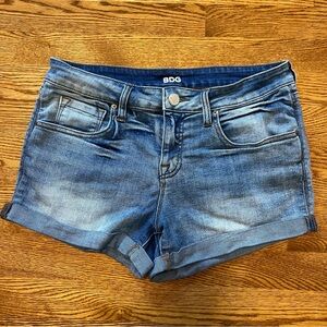 BDG Denim Mid Rise Shortie Shorts